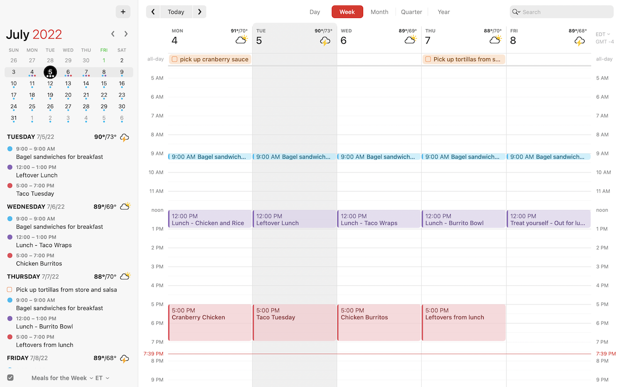 Powerful Weekly View